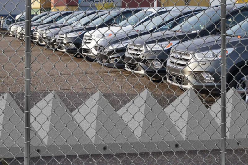 Tank Trap Pyramid Barriers for Access Control Zones