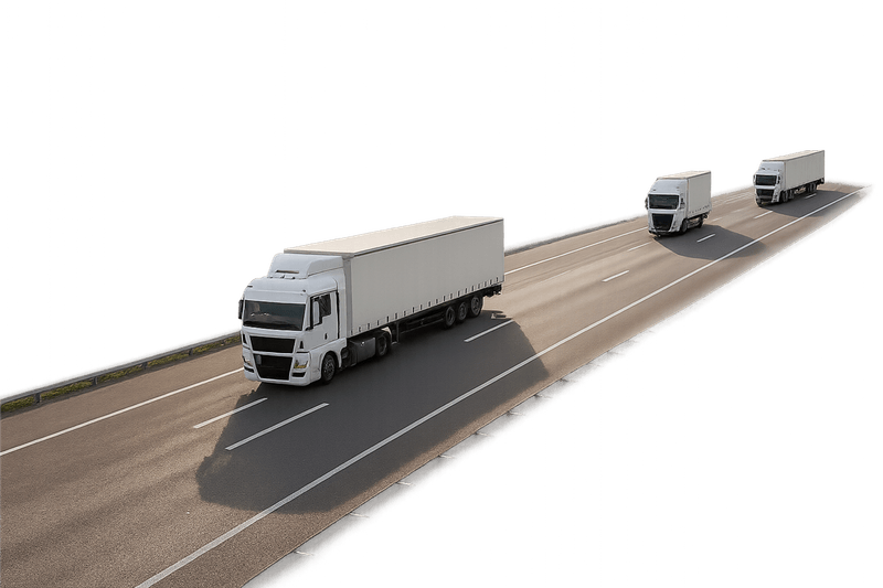 Elite Precast delivery truck on highway