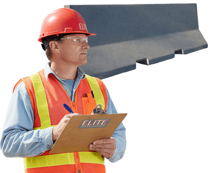Elite Precast site operative in PPE